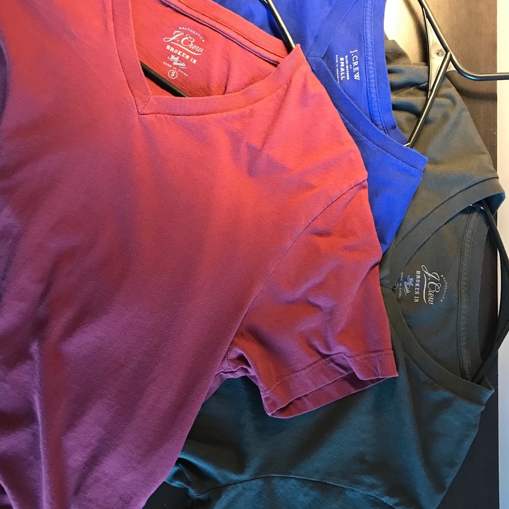 J Crew V-neck tees - Lot of 3